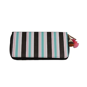 China Wholesale Custom Print Zipper Around Wallet Leather Woman