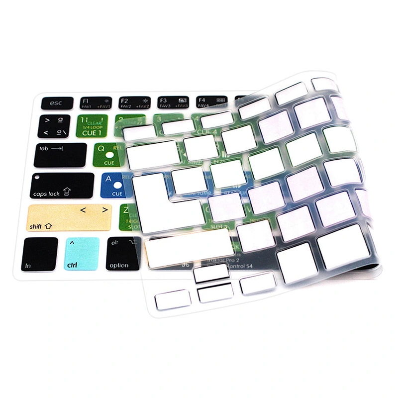 OEM traktor kontrol s4 shortcut keyboard covers Silicone Spanish dust cover For mac pro 13 keypad cover