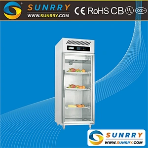 Commercial glass door upright fridge / small soft drink display refrigerator price