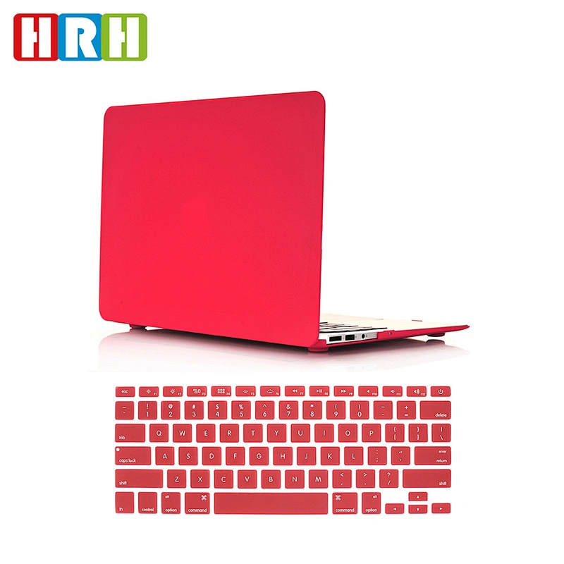 2 in 1 Wine Red hard case and keyboard cover for mac book pro flight case