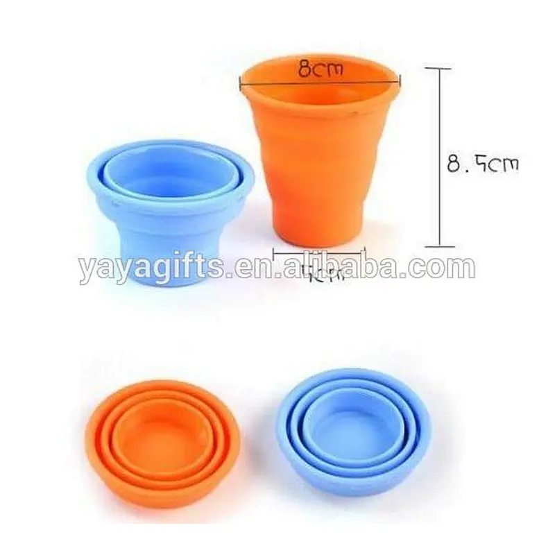 silicone rubber folder cup /drinking silicone folding cup