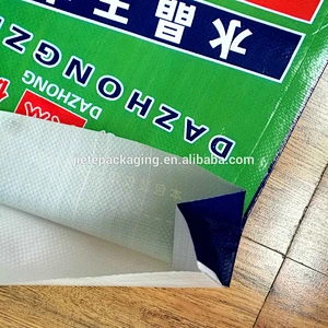 Moisture proof bopp laminated white plastic 25kg pp cement packaging bags for tile adhesive