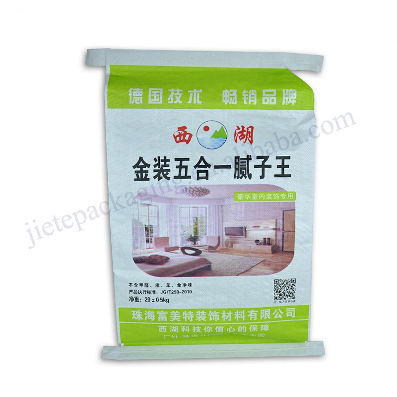 Customized white plastic bopp laminated pp woven cement bags in packaging bag 25kg