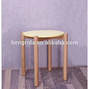 scandinavian round antique coffee table with MDF top