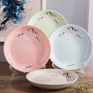 Customized logo Ceramic Plates China Supplier High Quality Tableware Round Shape 7