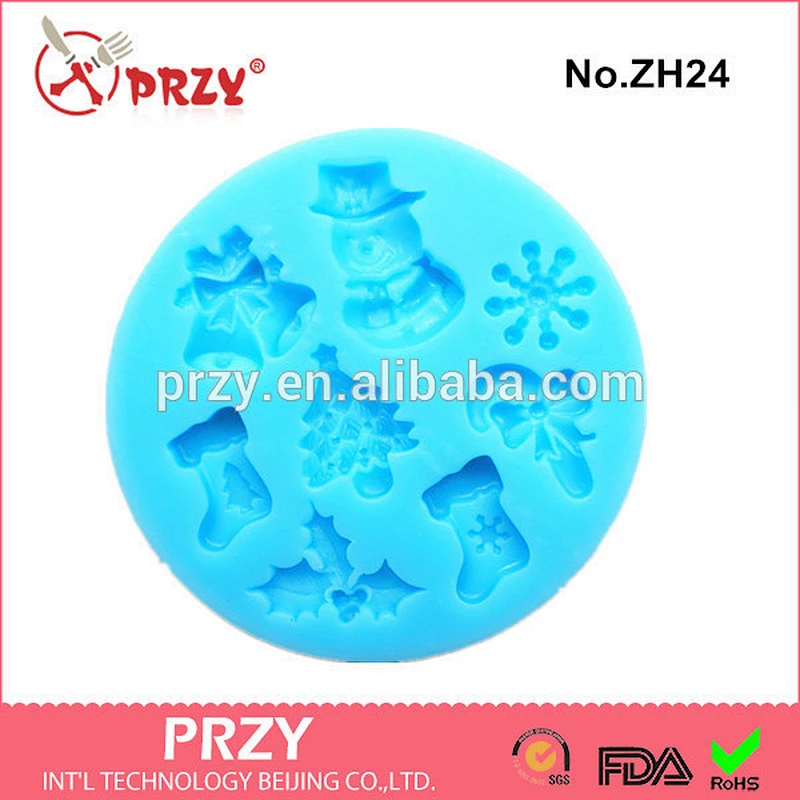 Christmas cake decoration silicone mold silicone mold for fondant