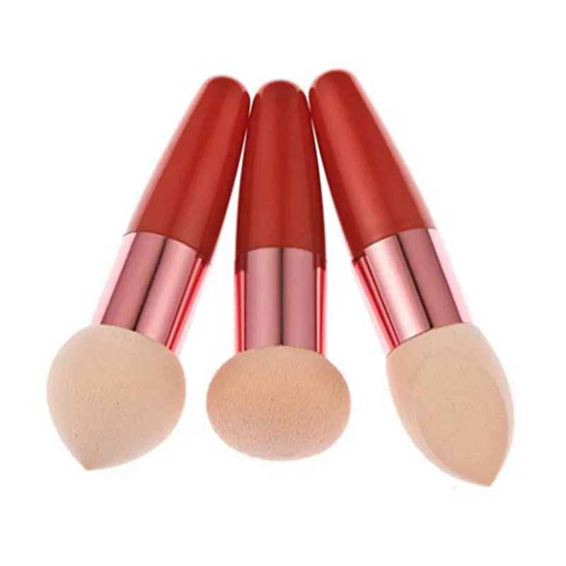 3PC Women Cosmetic Liquid Cream Foundation Concealer Sponge Lollipop Brush