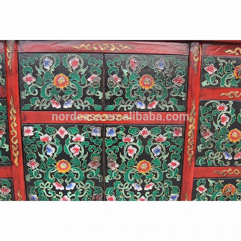 Chinese antique tibet cabinet