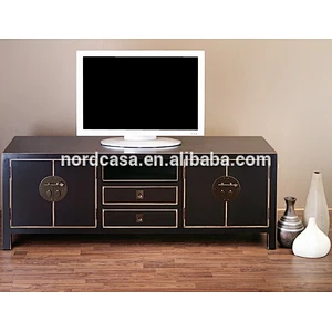 wooden color antique reproduction distressed sideboard buffet tv media console