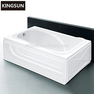 Clear Acrylic One Piece Hotel Freestanding Seamless Bath Tub