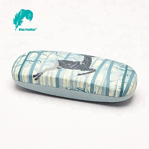 Custom optical eyewear sunglass case with pu leather canvas microfiber material
