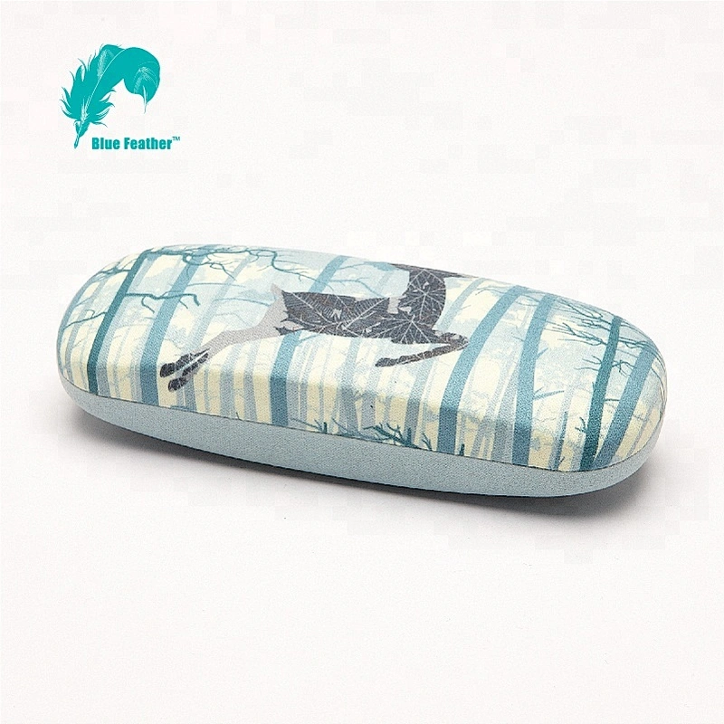 Custom optical eyewear sunglass case with pu leather canvas microfiber material