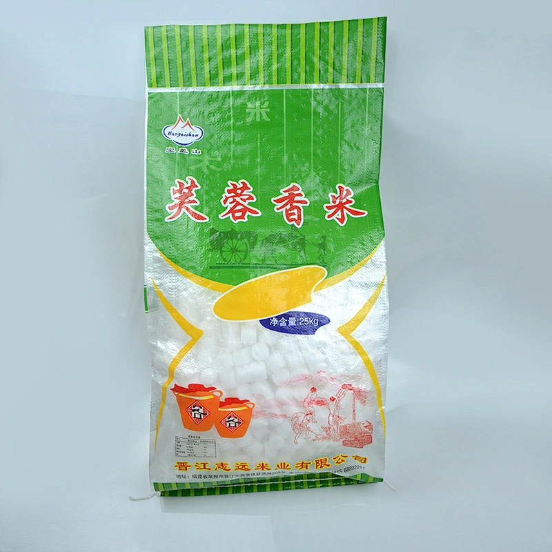 Superior quality color printed pp woven rice bag 25kg