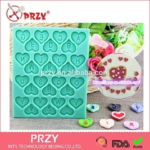 Letters silicone mold silicone chocolate mold, heart-shaped fondant silicone mold