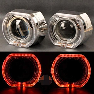 bixenon projector lens shrouds mask cover for 3.0inch 2.5 inch h1 h4 h7 h4 Lens with angel eyes LED halo ring for BMW