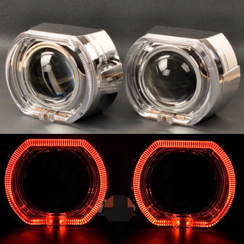 bixenon projector lens shrouds mask cover for 3.0inch 2.5 inch h1 h4 h7 h4 Lens with angel eyes LED halo ring for BMW