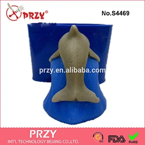 Dolphin on a wave mold for soap silicone 3d soap mold Eco-friendly silicone mold