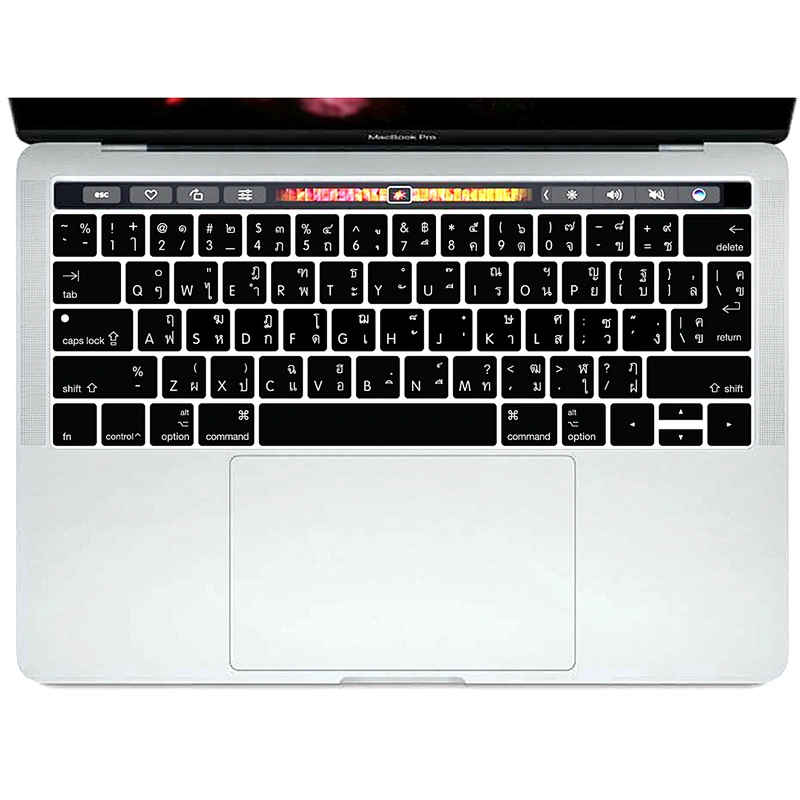 US/EU custom silicone keyboard cover thai Keyboard Protector skin for Macbook Pro 13 15 Touch Bar A1706 A1707 A1989 A1990