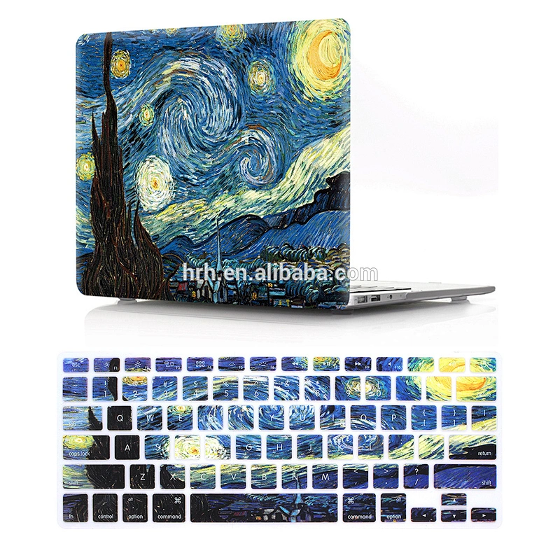 2 in 1 Starry Night keyboard cover and case pc computer for macbook pro case 13