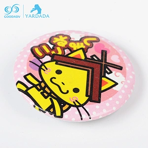 Promotional circularity Tinplate Button Badges Pin with Assorted color