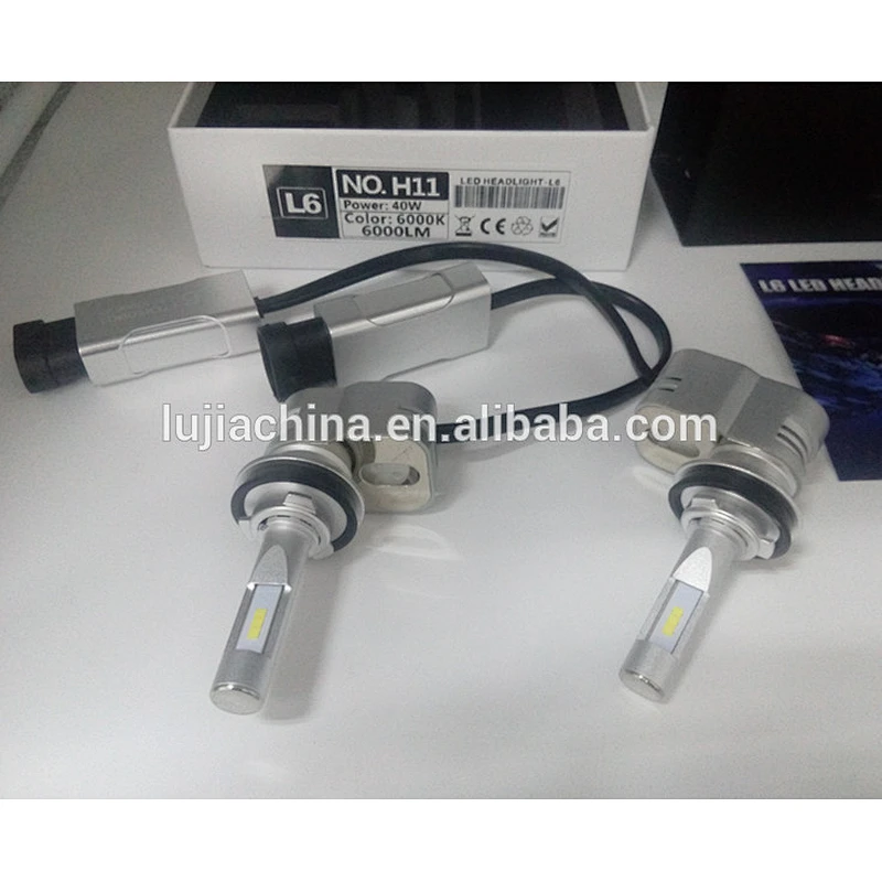 new arrival auto parts L6 Korean soul Y22 40W 6000LM H11 mini projector led car headlight prefer than t5 y19 conversation kits