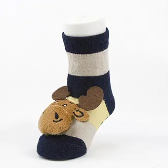 Autumn Winter wholesale kids manufacturers Newborn non slip floor lovely cartoon cat bear coral velvet Baby shoe Socks