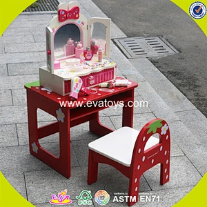 wholesale baby wooden study table chair cute kids wooden study table chair W08G158