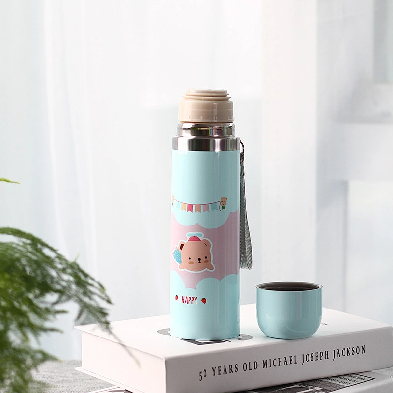 Guangzhou Factory Promotional 500 ml Cartoon Cute Vacuum Cup Customized Sport Water Bottle for Children