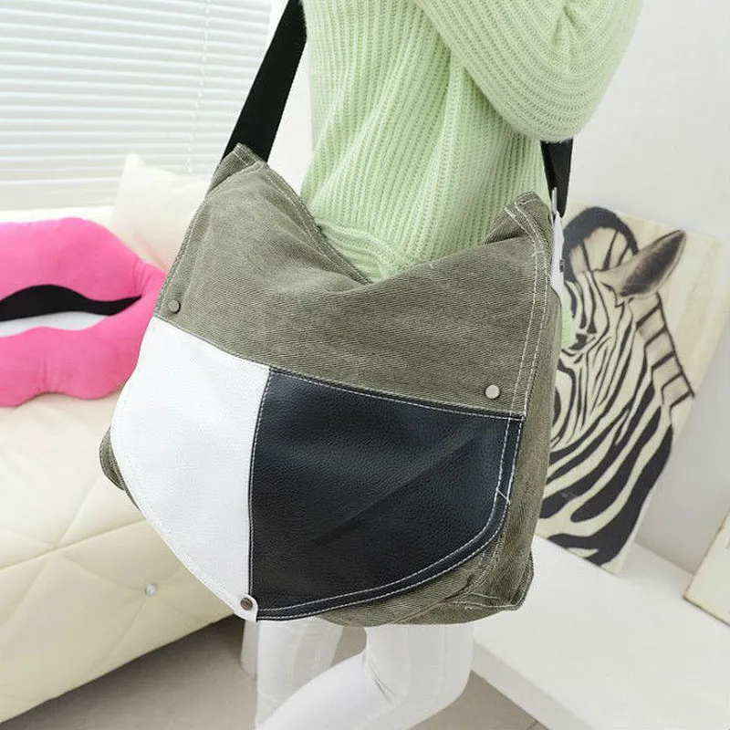 Canvas Messenger Bag for Girls