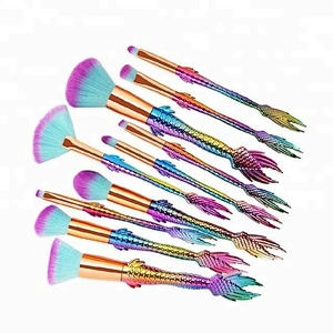 Glitter Fish Designer Makeup Brush Set With Bag