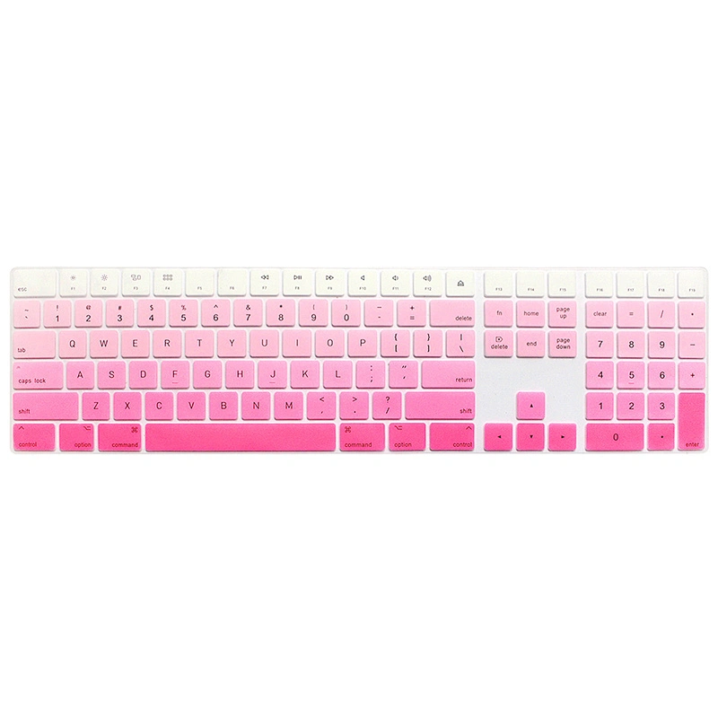 Rainbow laptop silicone keyboard skin keyboard protector for Magic Keyboard with Numeric Keypad A1843 MQ052LL/A Released in 2017