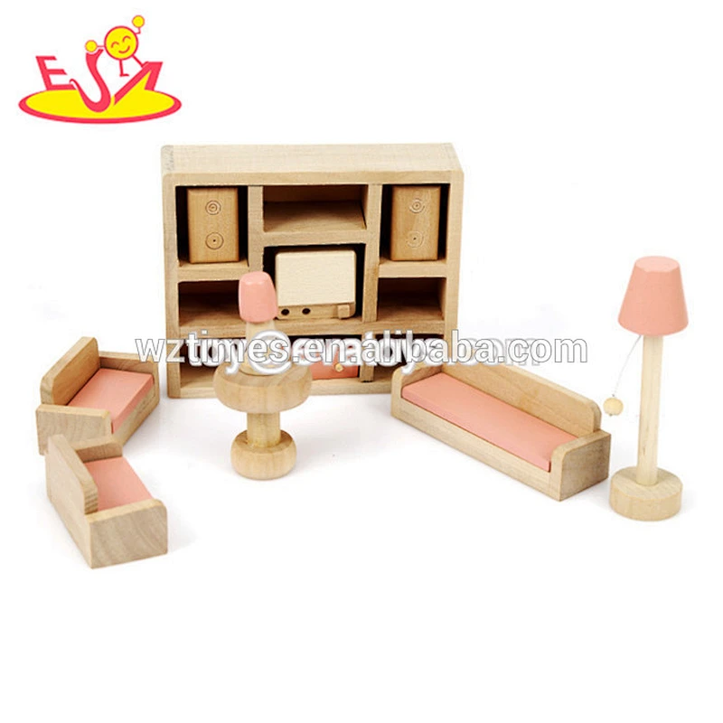 2018 Günstige handgefertigte moderne Puppenmöbel für Kinder 10pcs W06B069