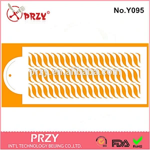 Eco-friendly Y095 hotsale decorative plastic cake stencils