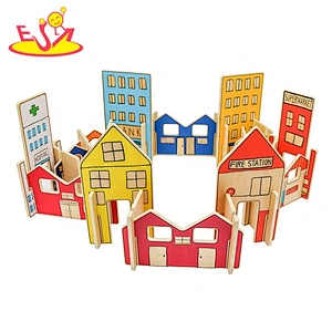 2019 New arrival educational wooden architect toys for kids W03B079
