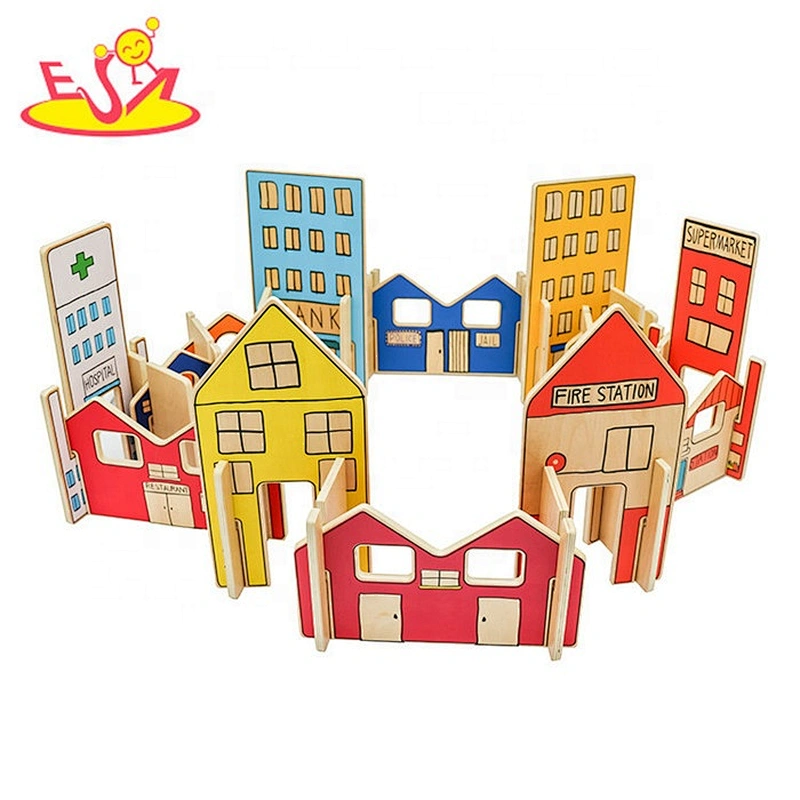 2019 New arrival educational wooden architect toys for kids W03B079