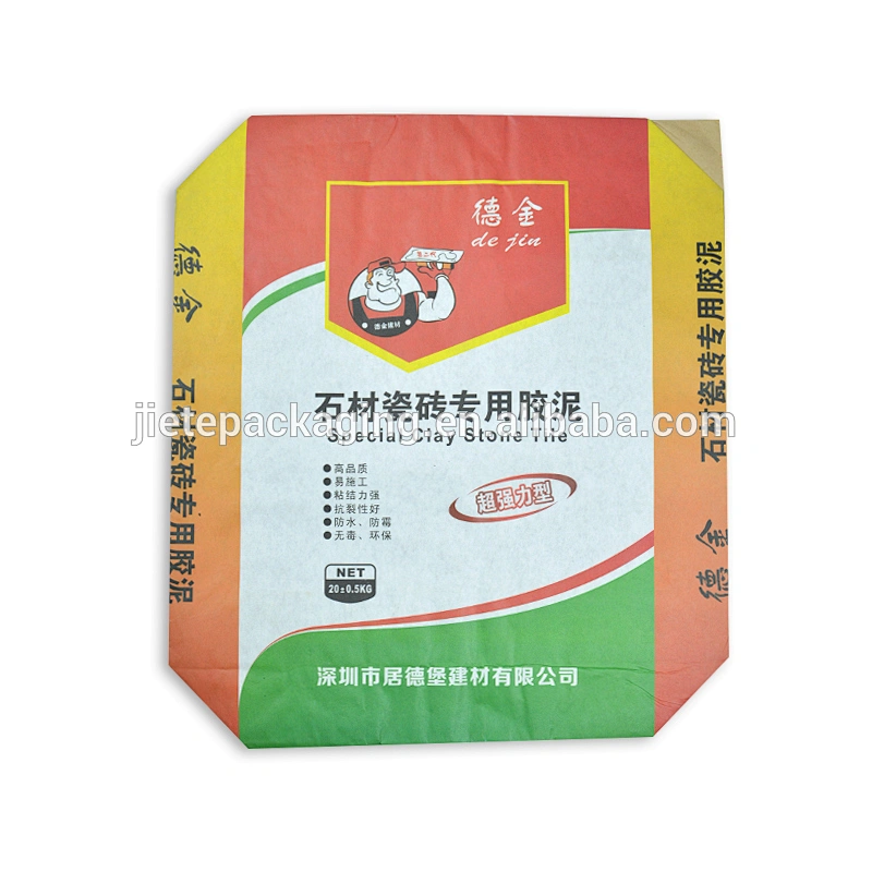 oem design 25kg 20kg cement bag for special clay stone tile,wall putty bag