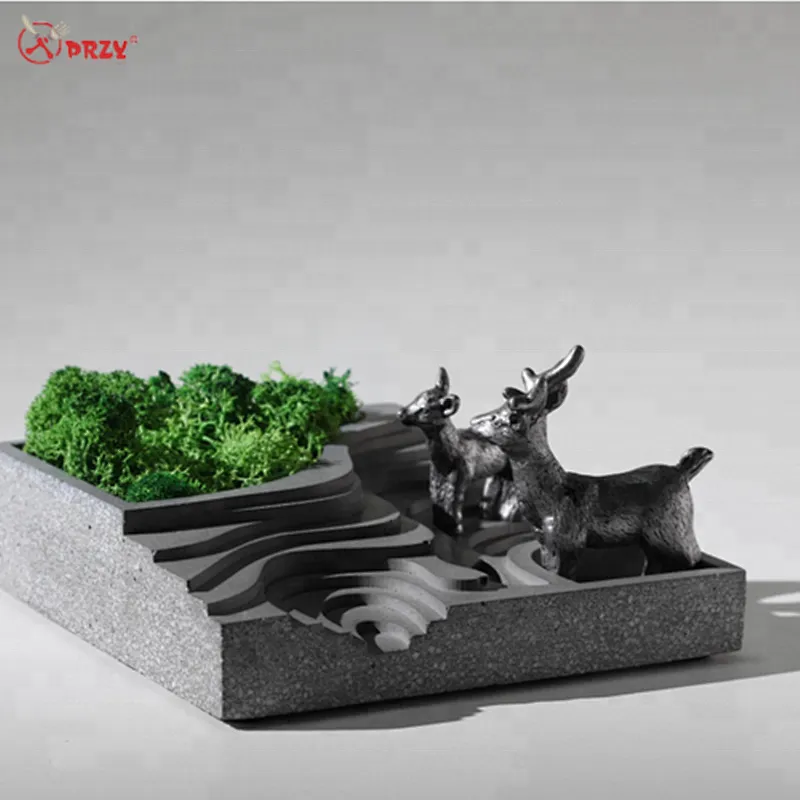 Original Cement terrace flower pot mold Aroma desk decoration mould Home Concrete planter molds