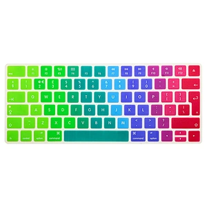 EU Version English Letter Colors Silicone Rainbow Keyboard Stickers Skin keyboard skins Cover For magic keyboard protector