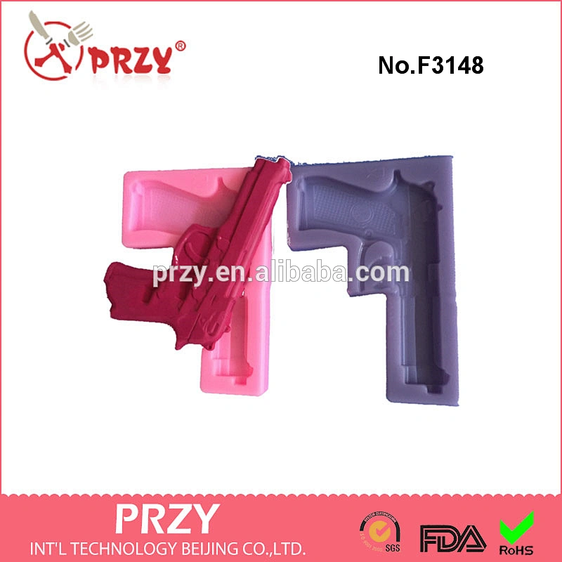 F3148 DIY chocolate fondant cake decorating tools baking mold liquid silicone mold beautiful shape pistol