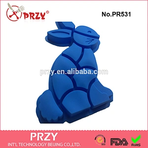 PR531 Rabbit porous silicone cake pan, Eco-Friendly silicone mold, cake tools