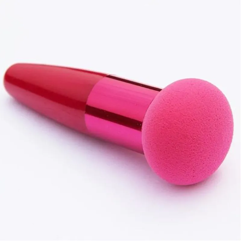 Best selling foundation cosmetic powder puff with metal handle flawless smooth makeup sponge blender