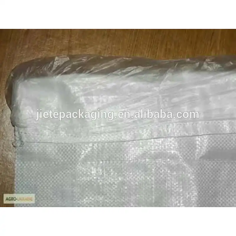 Moisture proof white pp woven sugar bag with liner for chemical,cement,mortar,tile adhesive, wall putty powder