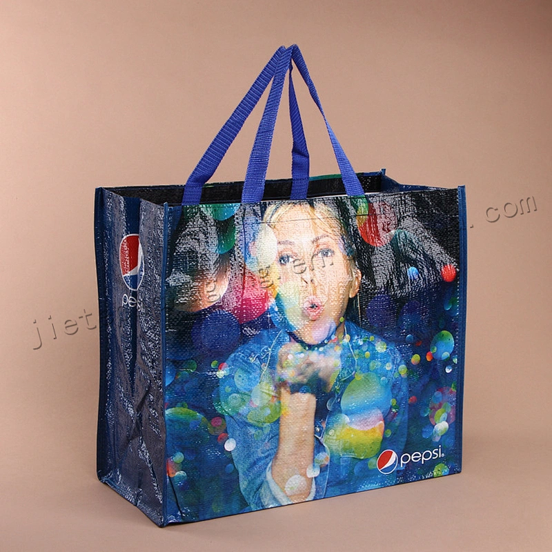 China supplier customized foldable stand up bopp laminated pp woven shopping bag