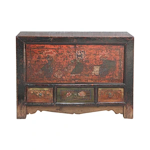 wholesale price chinese oriental old painted lacquered buffet storage sideboard furniture