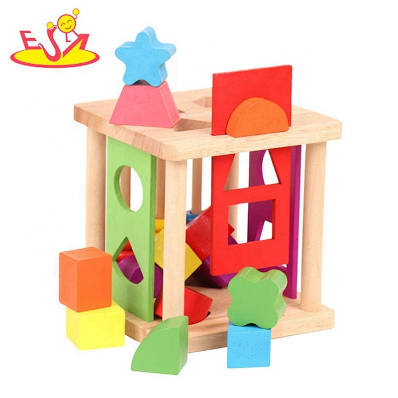 2019 New arrival baby mini wooden activity cube for educational learning W12D158