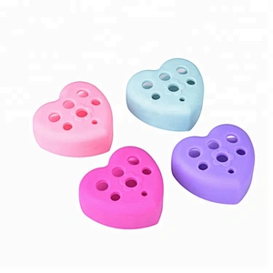 Heart Shaped Silicone Makeup Brush Cleaner Glove Scrubber Board Hollow Out Makeup Brush Holder Cosmetics Wash Cleaning Tools