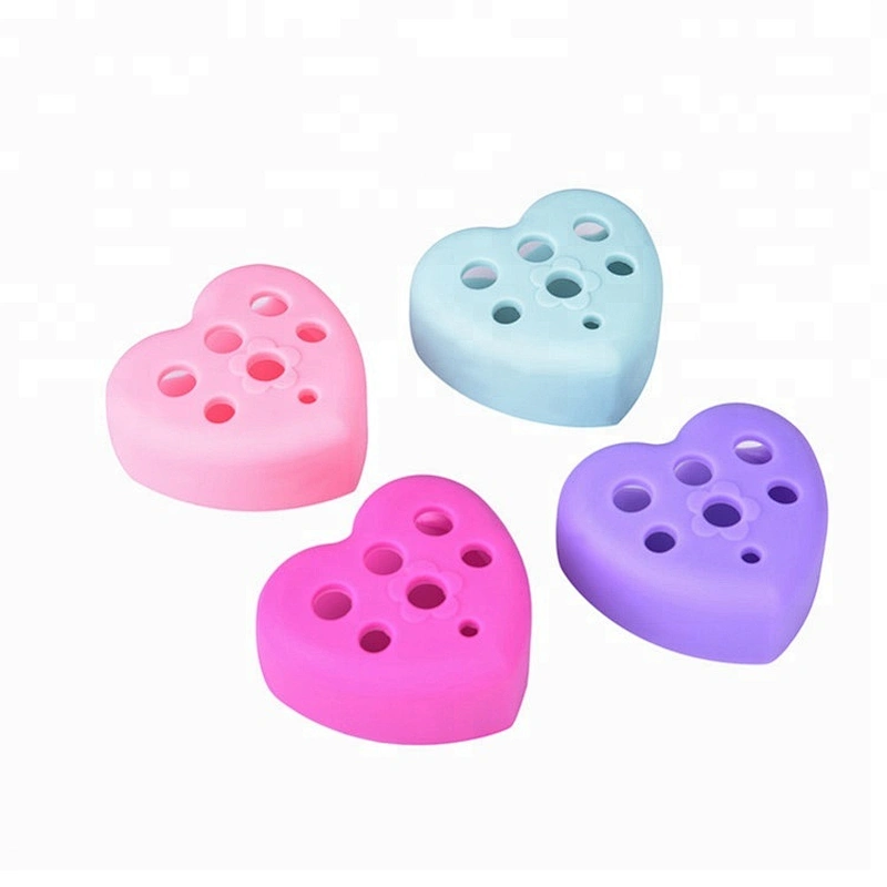 Heart Shaped Silicone Makeup Brush Cleaner Glove Scrubber Board Hollow Out Makeup Brush Holder Cosmetics Wash Cleaning Tools