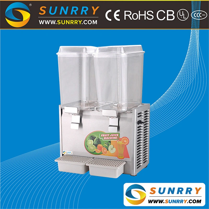 Double 18L tank cold & hot drink dispenser with swpraying system