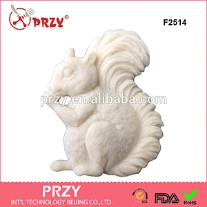 F2514 Food grade BPA free non stick squirrel fondant bake mold silicone cake mold