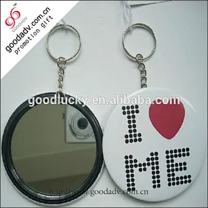 characteristic promotion gifts Tinplate mirror key chain